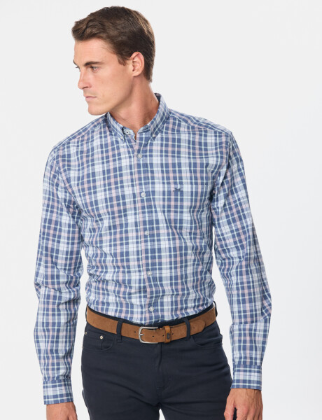 CAMISA A CUADROS Lila
