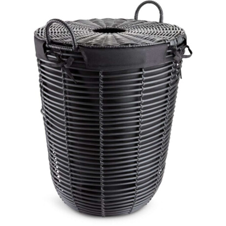 Cesta para ropa ELIF Ø40xH56cm negro Negro