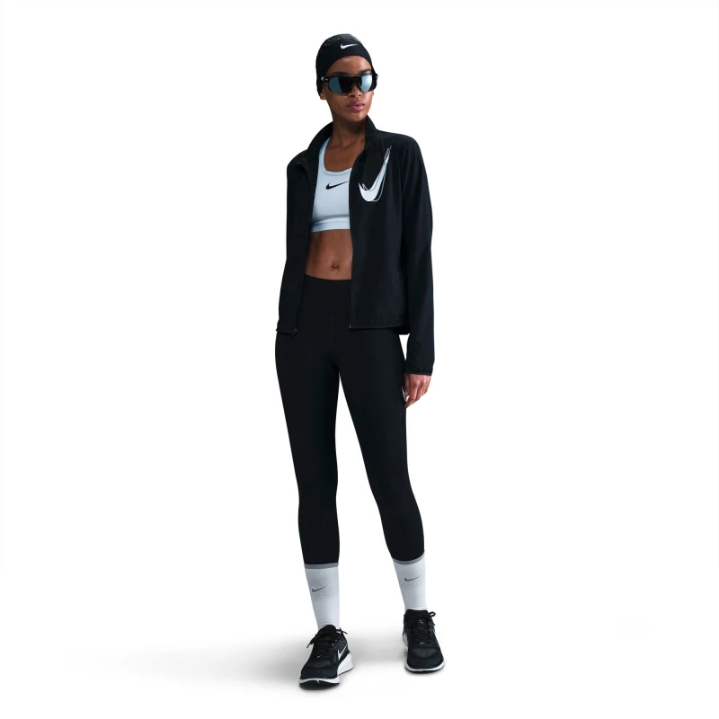 Abrigo Nike Swoosh de Mujer Negro