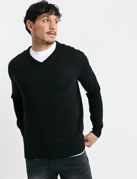 470985 SWEATER HARRINGTON LABEL Negro