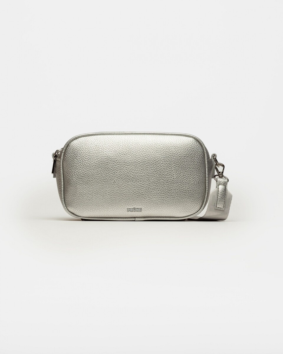 Bandolera Adisa En Efecto Cuero - Plata 