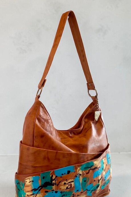 Cartera NIRA Terra Con Arte Pintado A Mano Cartera NIRA Terra Con Arte Pintado A Mano