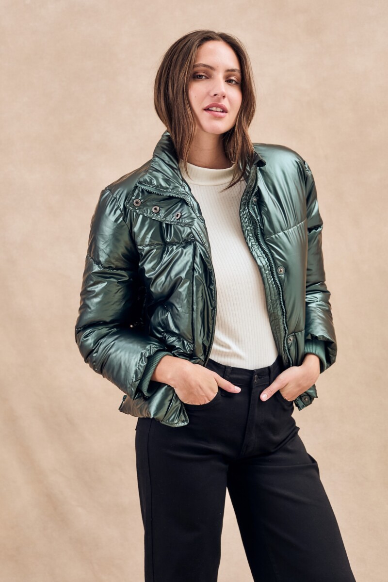 Campera Engomada Water Repellent Verde