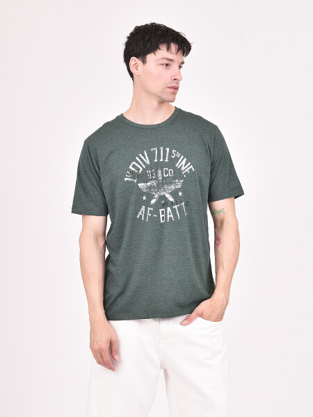 REMERA DIV VERDE MELANGE