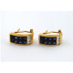 Caravanas Oro 18K Con Brillantes Y Zafiros Caravanas Oro 18K Con Brillantes Y Zafiros