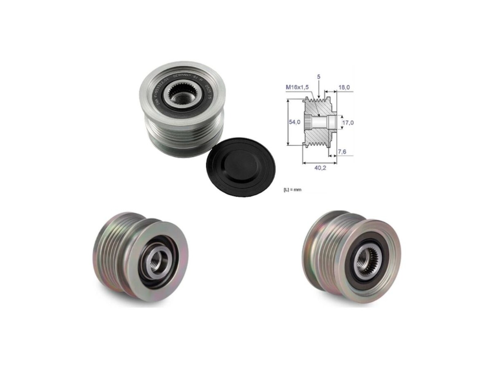 Polea Alternador Marcha Libre Alt Chev Cruze I Lt - Ltz 08-16 