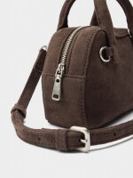Mini Bolso De Mano Con Efecto Piel marron