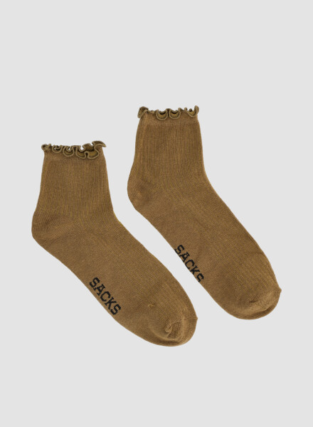 Medias con puño volados Marron