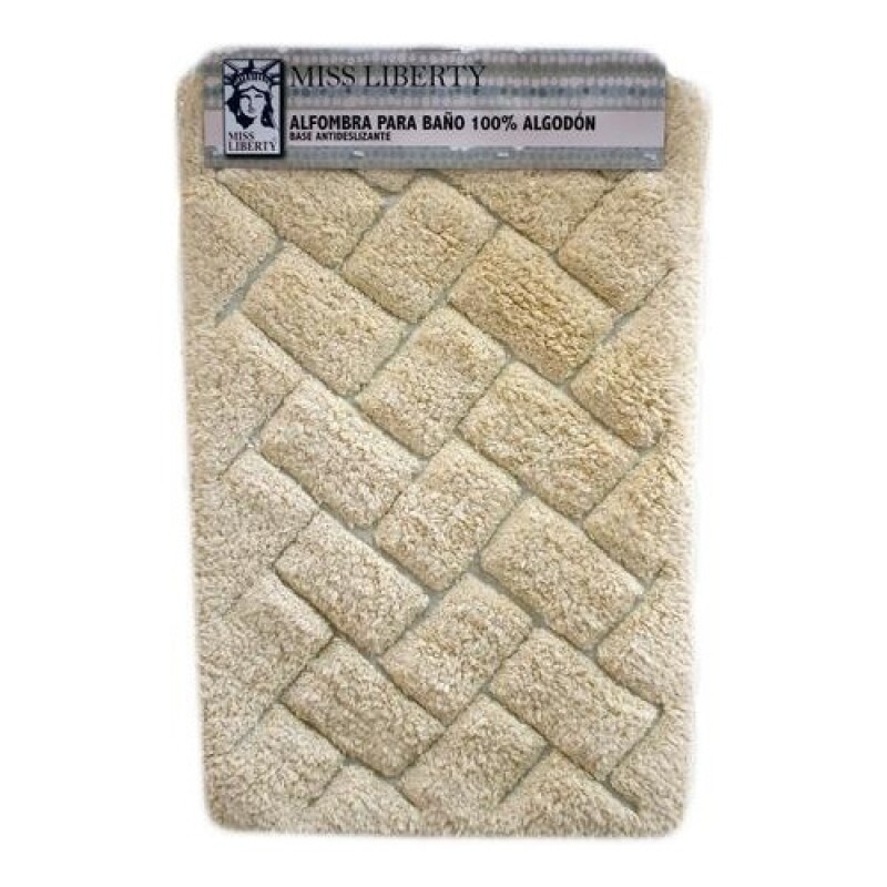 Alfombra de baño antideslizante en algodón 40x60cm Ladrillo Amarillo