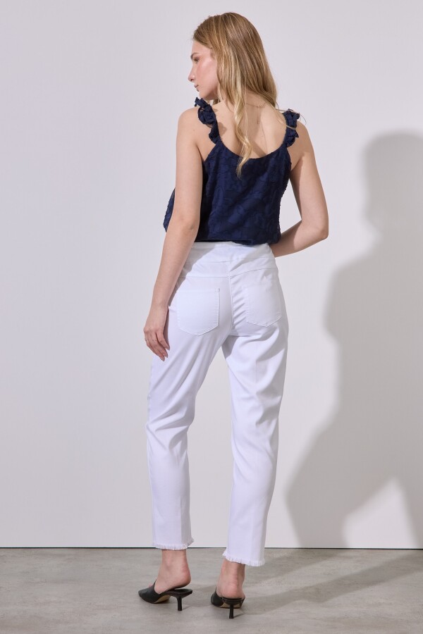 Jegging Tencel Ankle Flecos BLANCO