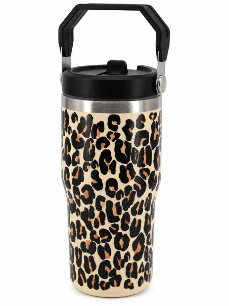 VASO TERMICO ANIMAL PRINT 550ML MARRON