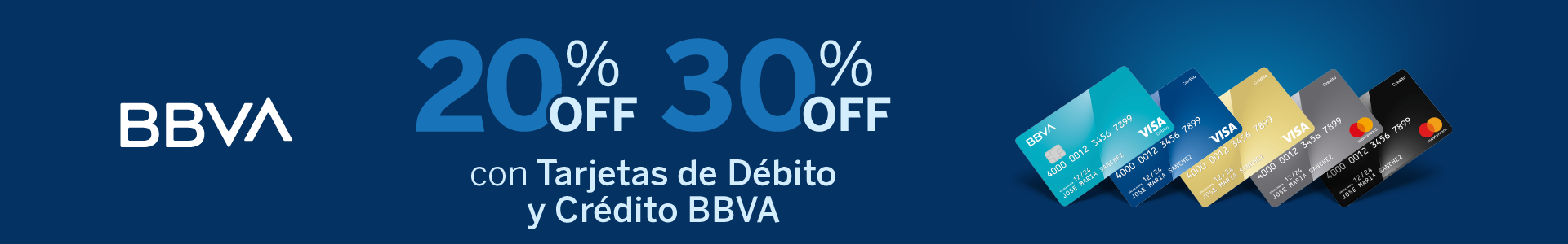 20% y 30% de Descuento con BBVA