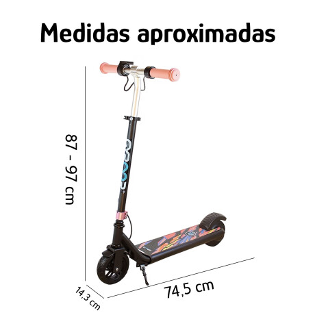 Monopatín Eléctrico Niños Gyroor H31 55kg 150W RGB 16km/h BT Rosa
