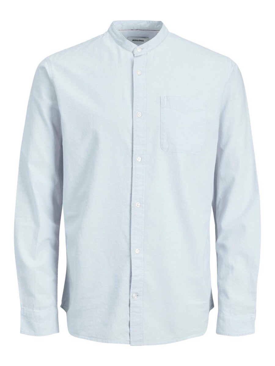 Camisa Oxford Cuello Mao - Cashmere Blue 