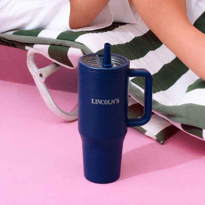 Vaso termico Acero Inox. 1180ml Lincolns Azul