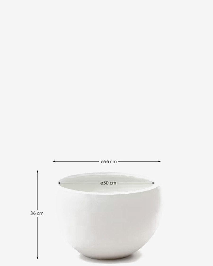 Macetero Grau de cemento blanco Ø 56 cm Macetero Grau de cemento blanco Ø 56 cm