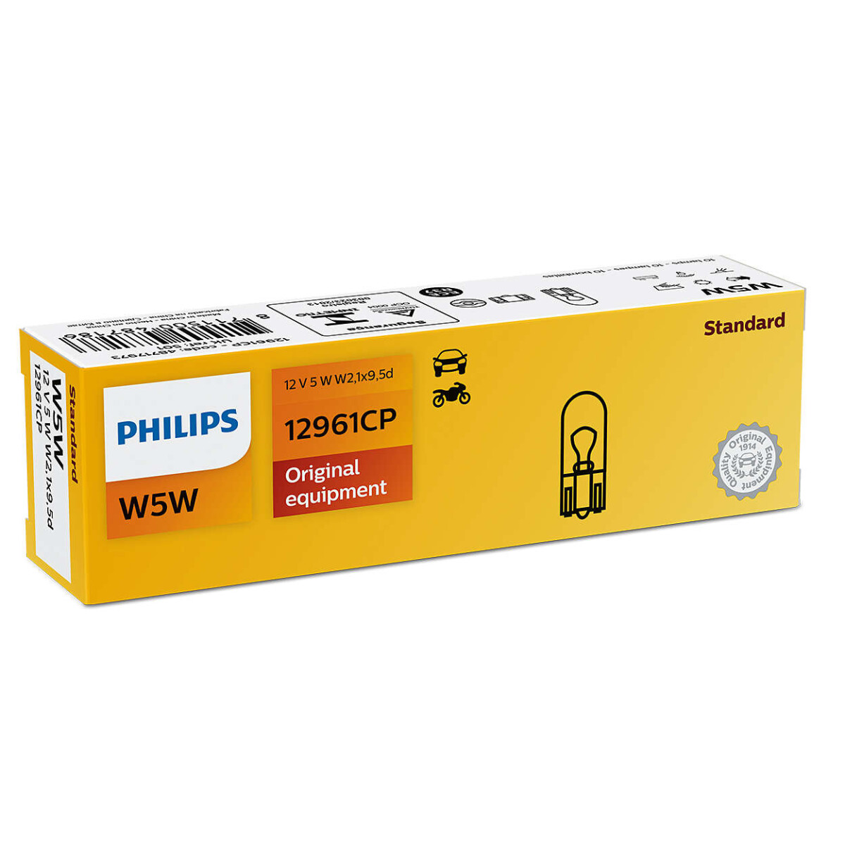 LAMPARA - T10 12V 5W W5W C.IMPRESO = 01732-5307 PHILIPS 