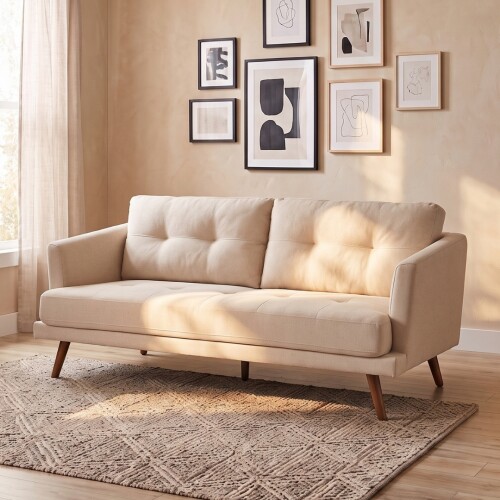 Sillón Sofá Triunfo 3 Cuerpos Beige