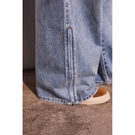 Jean Wide Leg Cierres Denim