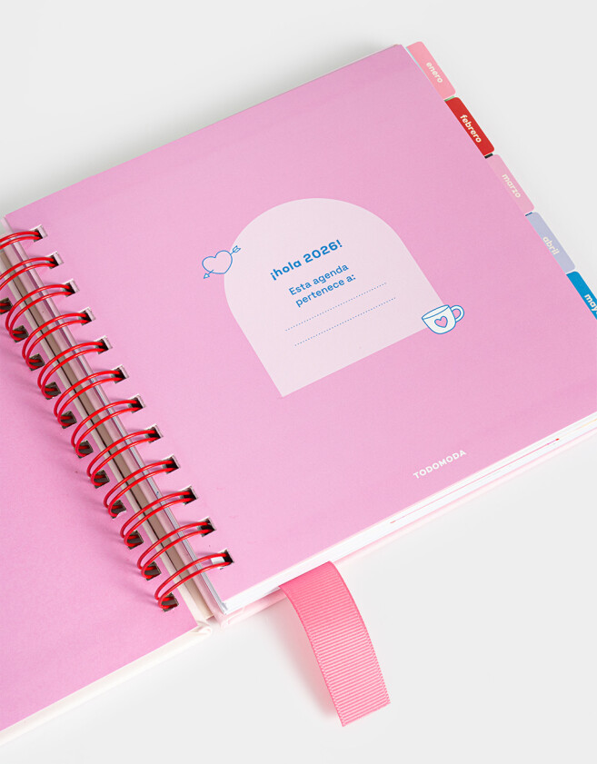Agendas y Calendarios Estampados Agenda Lucky 2026 - Rosa Claro