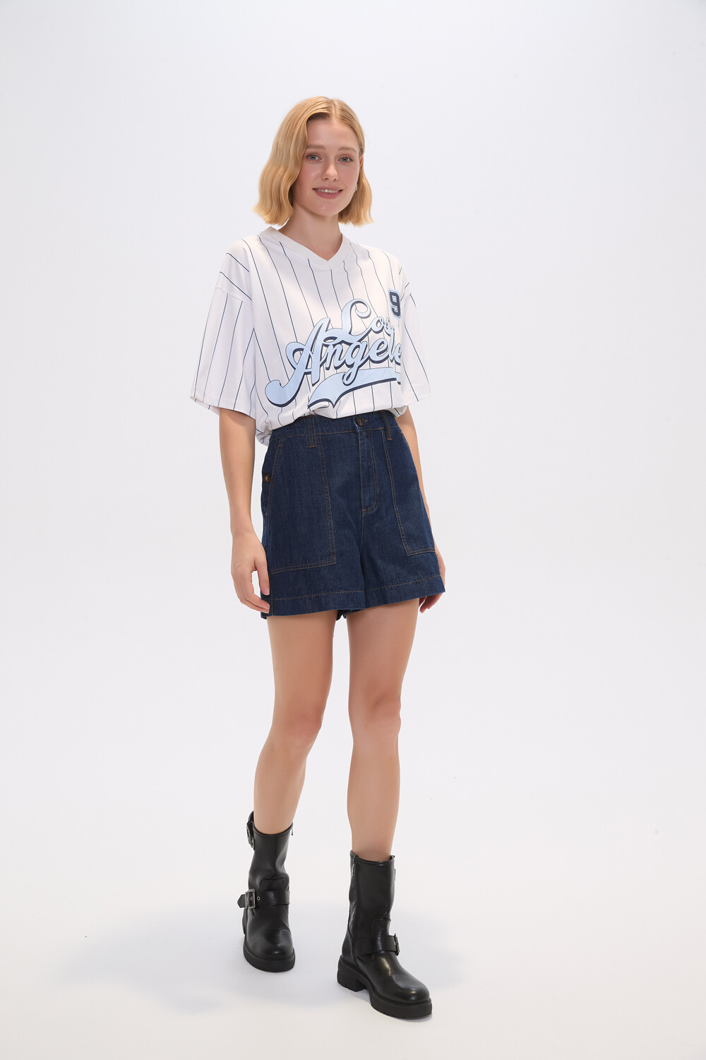 Short Femene Azul Indigo