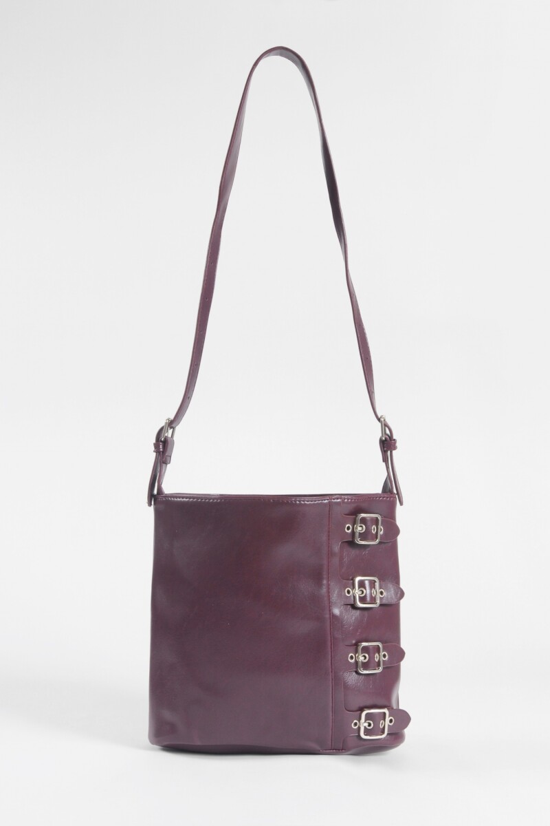 Cartera bandolera hebillas bordo