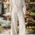 PANTALON WIDE XL LINEN SS26 Crudo Rayas