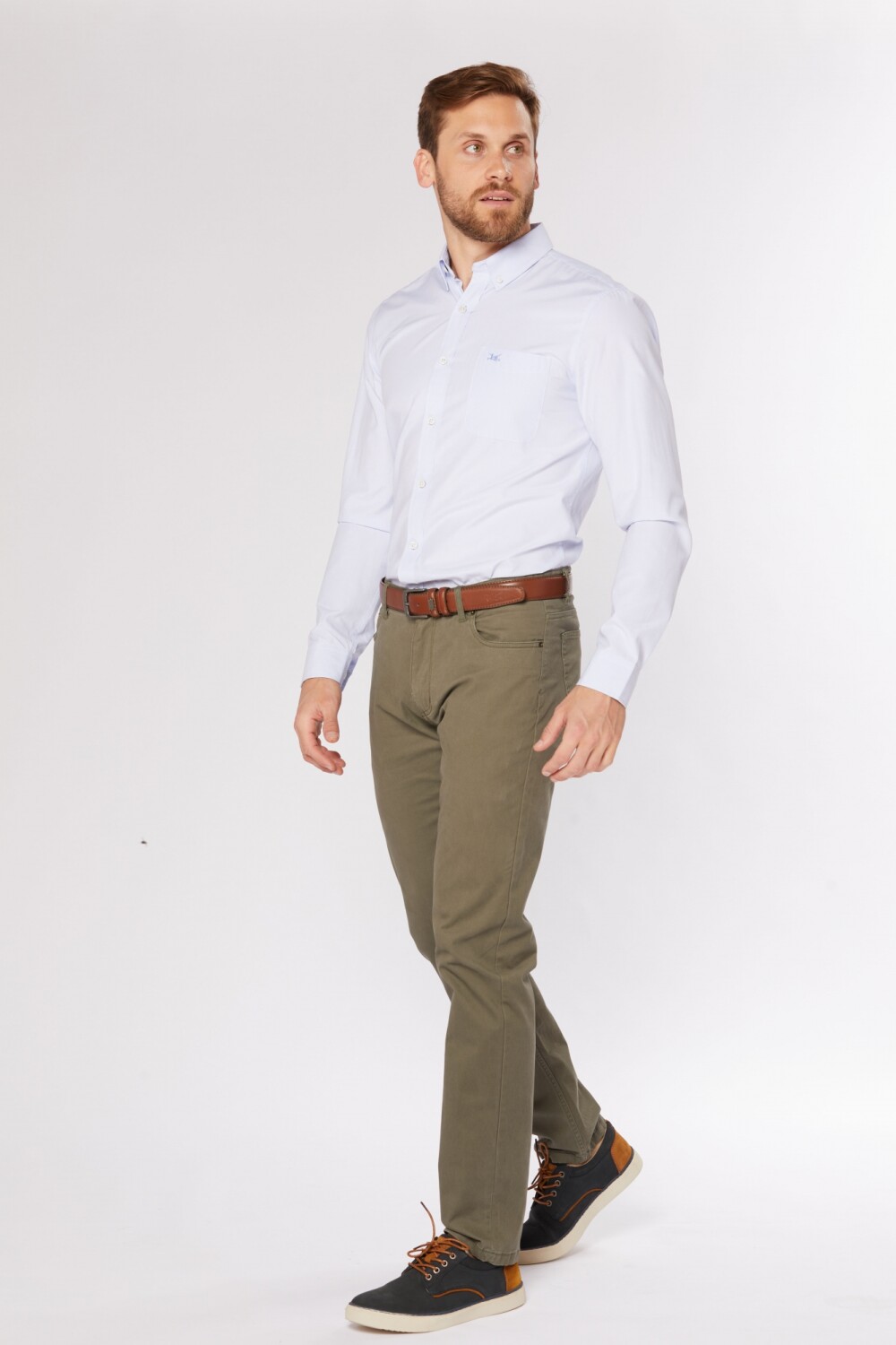 PANTALÓN 5 BOLSILLOS CON SPANDEX Verde