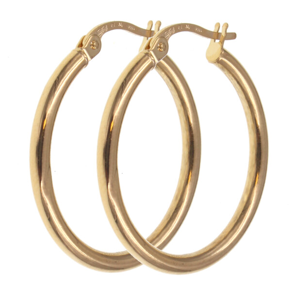 Aros criollos en oro amarillo 18K diam: 2.5cm Aros criollos en oro amarillo 18K diam: 2.5cm