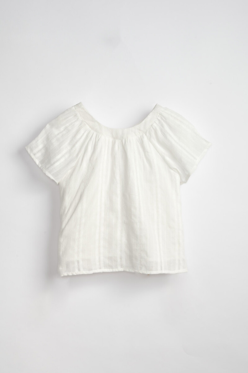 Blusa broderie - Crudo 