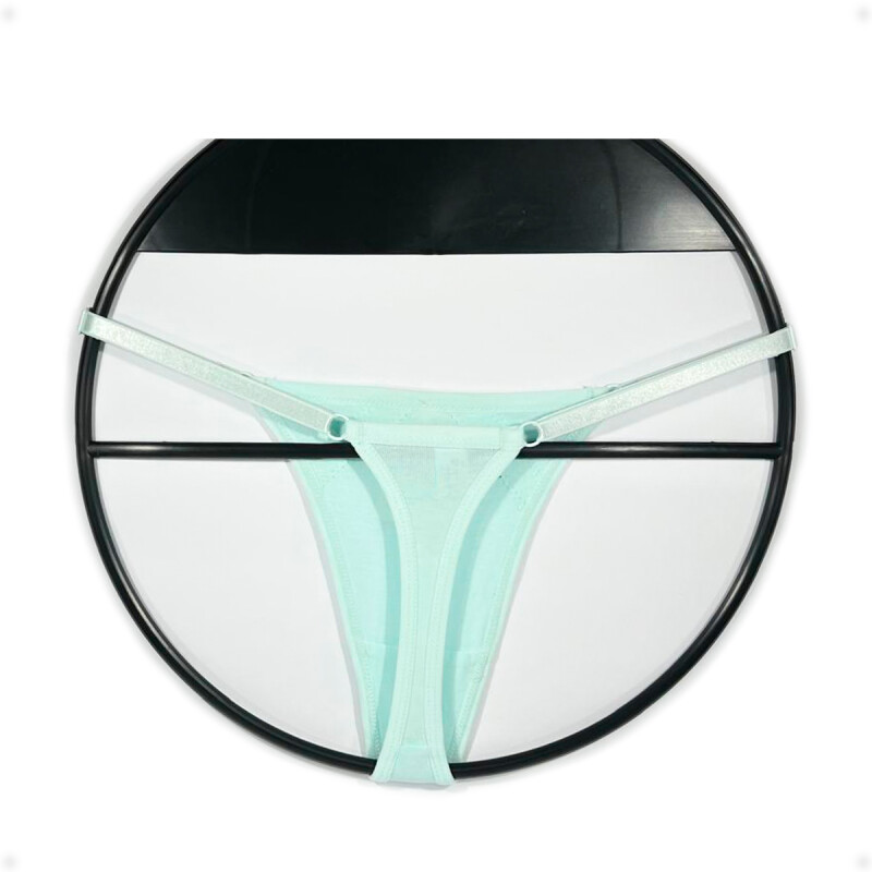 Tanga Colaless Ajustable De Algodón Teal