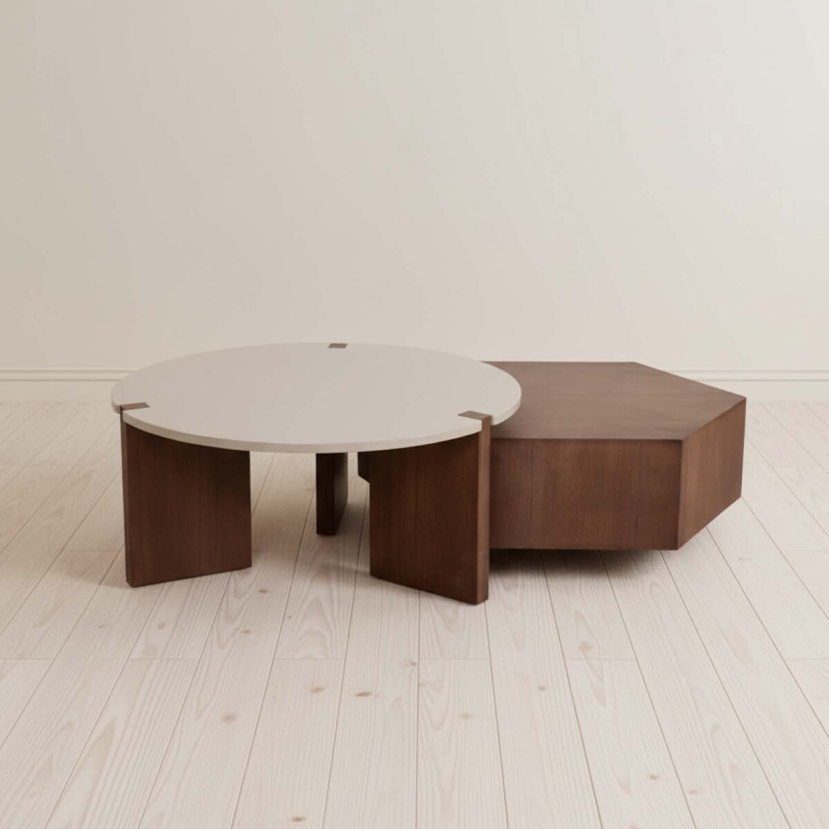 MESA RATONA - MADERA MARRON ARMONÍA CAST/BCO 