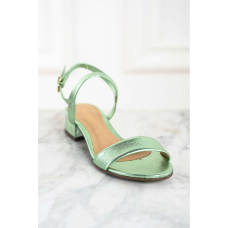 Sandalia Metalizada Menta