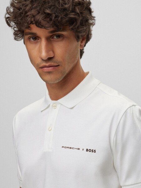 Hugo Boss -Remera Polo slim fit, Phillipson-192 Blanco