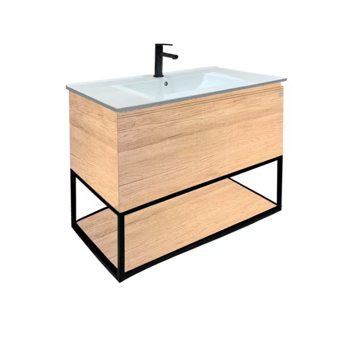Mueble De Baño Suspendido Light Sona 80cm Con Mesada De Resina 