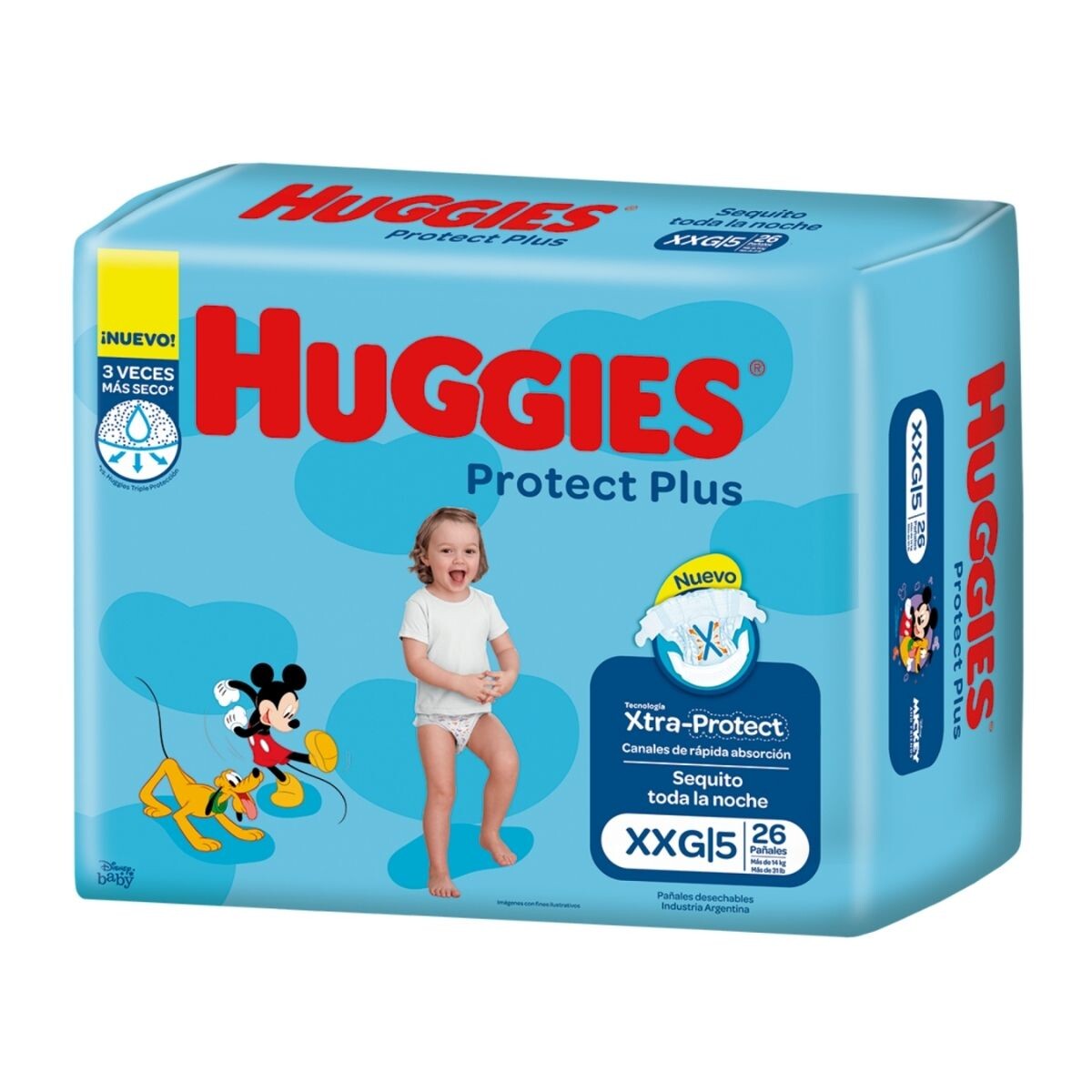 Pañales Huggies Protect Plus Unisex XXG - X26 