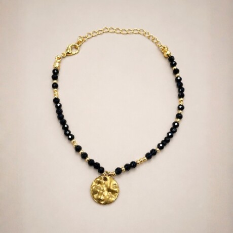 Pulsera Cuentas Piedra Negro