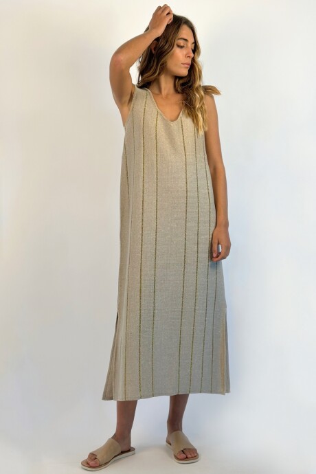 SOLERA TEJIDA VICENTA Beige Con Lurex