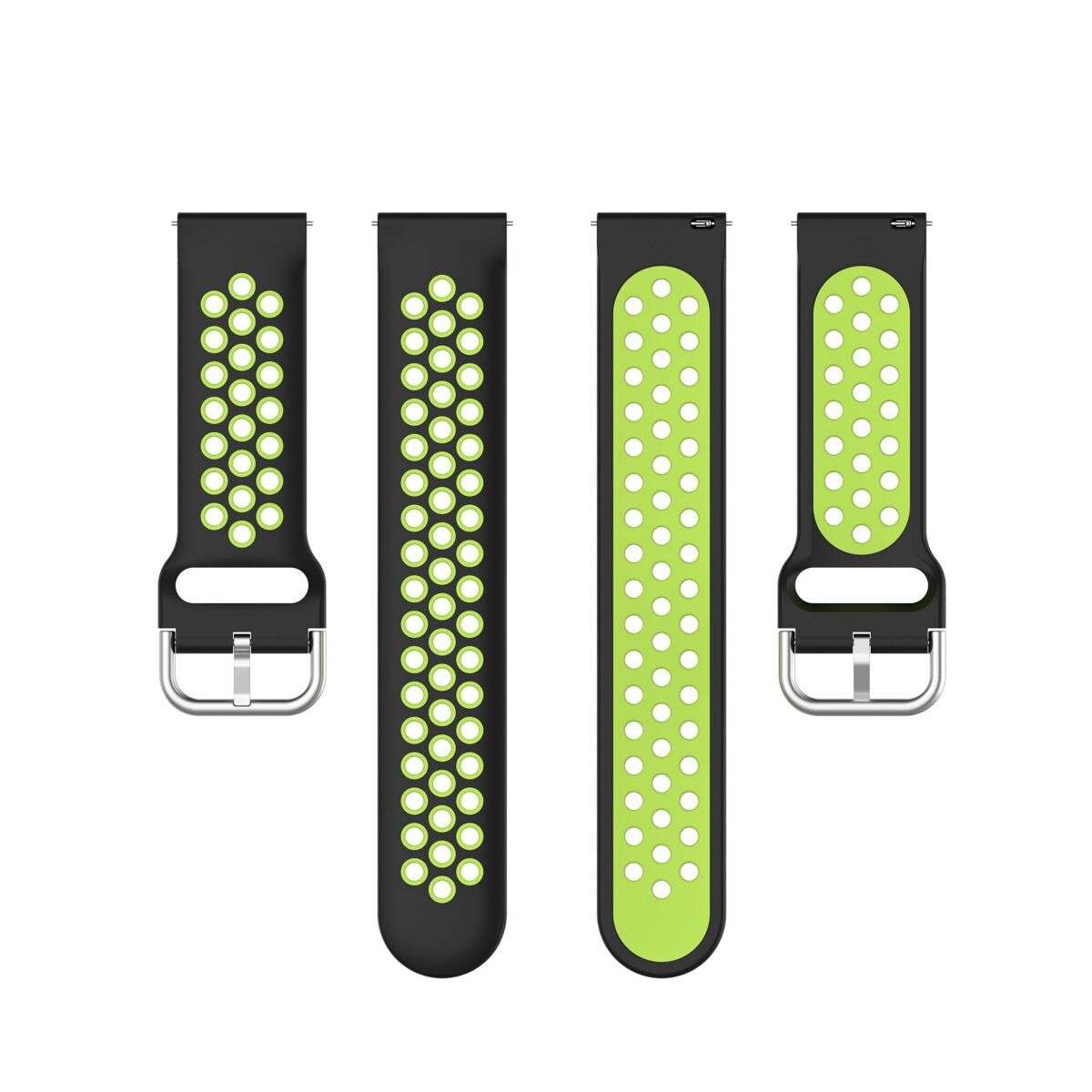 Malla Colmi Silicona P/smartwatch Negra/verde 20MM 
