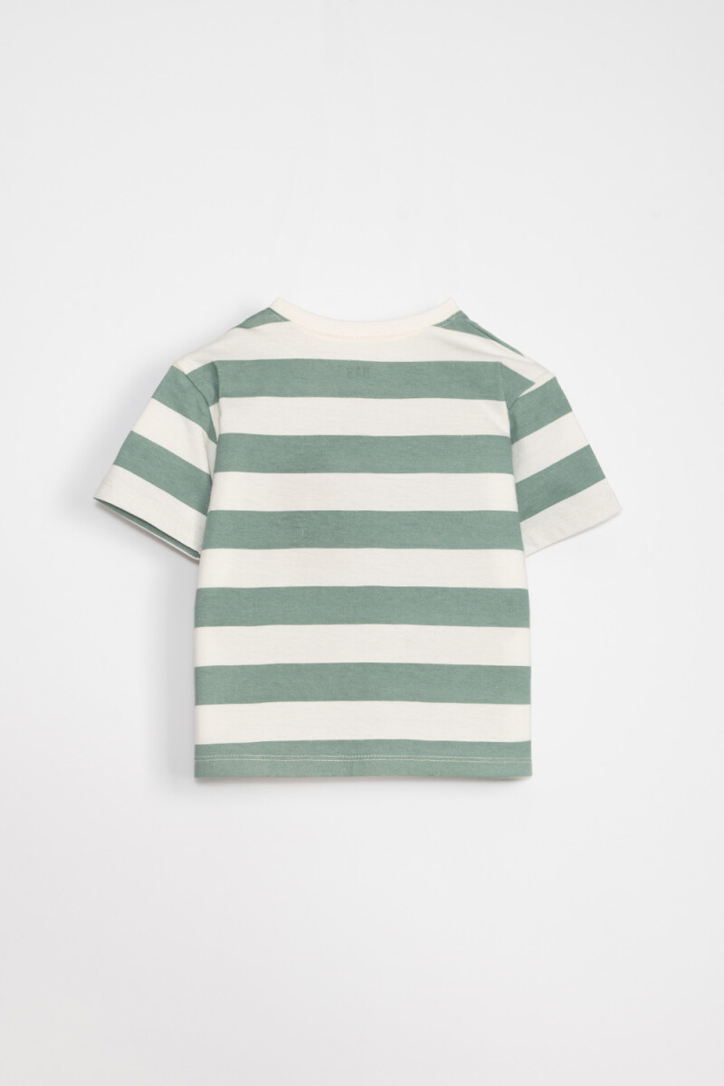 Remera oversize estampa Rayas Verde
