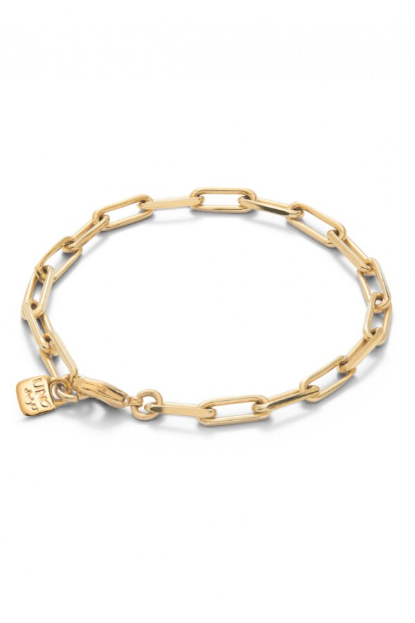 PULSERA DE ESLABONES GRANDES BAÑADA EN ORO 18K Pulsera