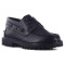 Zapatos de Niño Boomerang leñador TAP de cuero para uniforme Negro