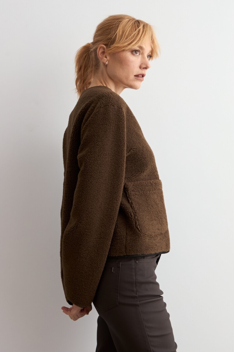 Chaqueta reversible chocolate