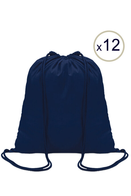 Bolsa Mochila x 12 unidades Azul marino