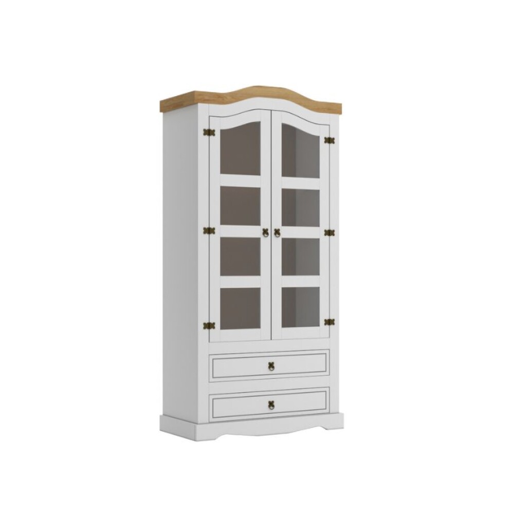 Cristalero 2 Puertas 2 Cajones Madera Maciza Linea Mexicana Cristalero 2 Puertas 2 Cajones Madera Maciza Linea Mexicana