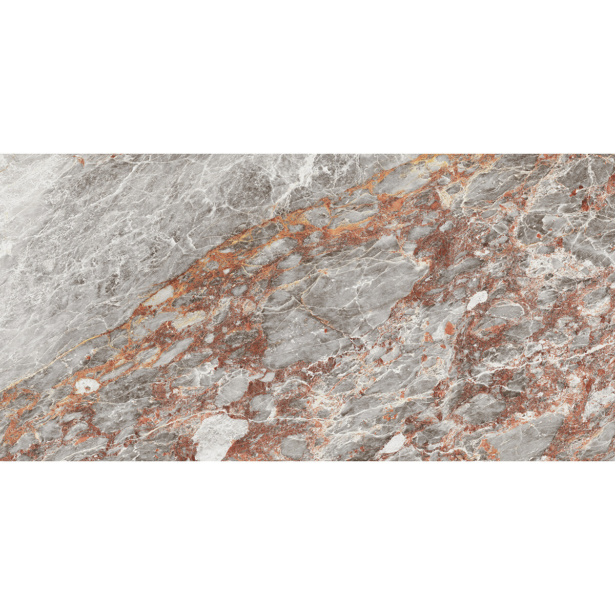 Porcelanato Monte Claro Red 60x120 Cm Pol Special Color 