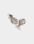 Aros Colgantes Cortos Color Tendencia Aros Colgantes Flores - Plateado Antique Silver