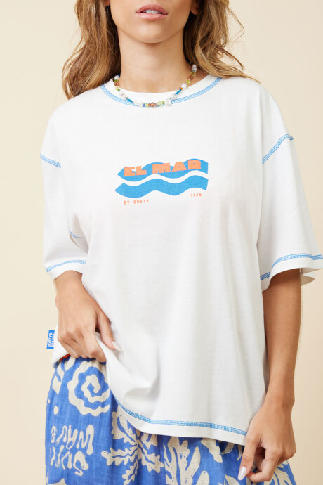 T-SHIRT PARU RUSTY Blanco