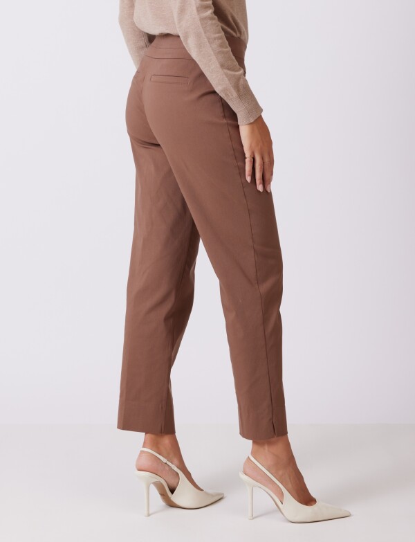 Pantalon Slim MARRON