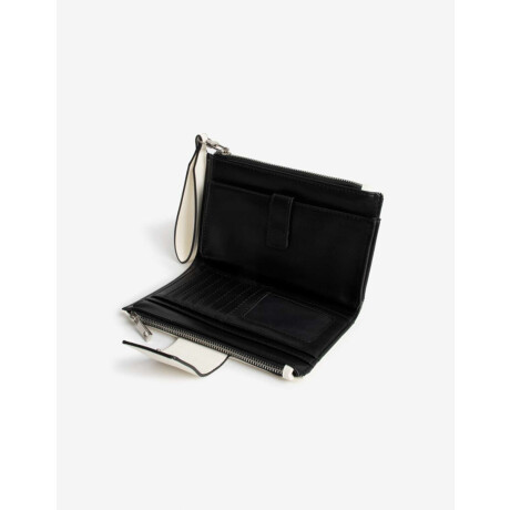 Billetera Fichero Con Solapa Combinacion Bicolor